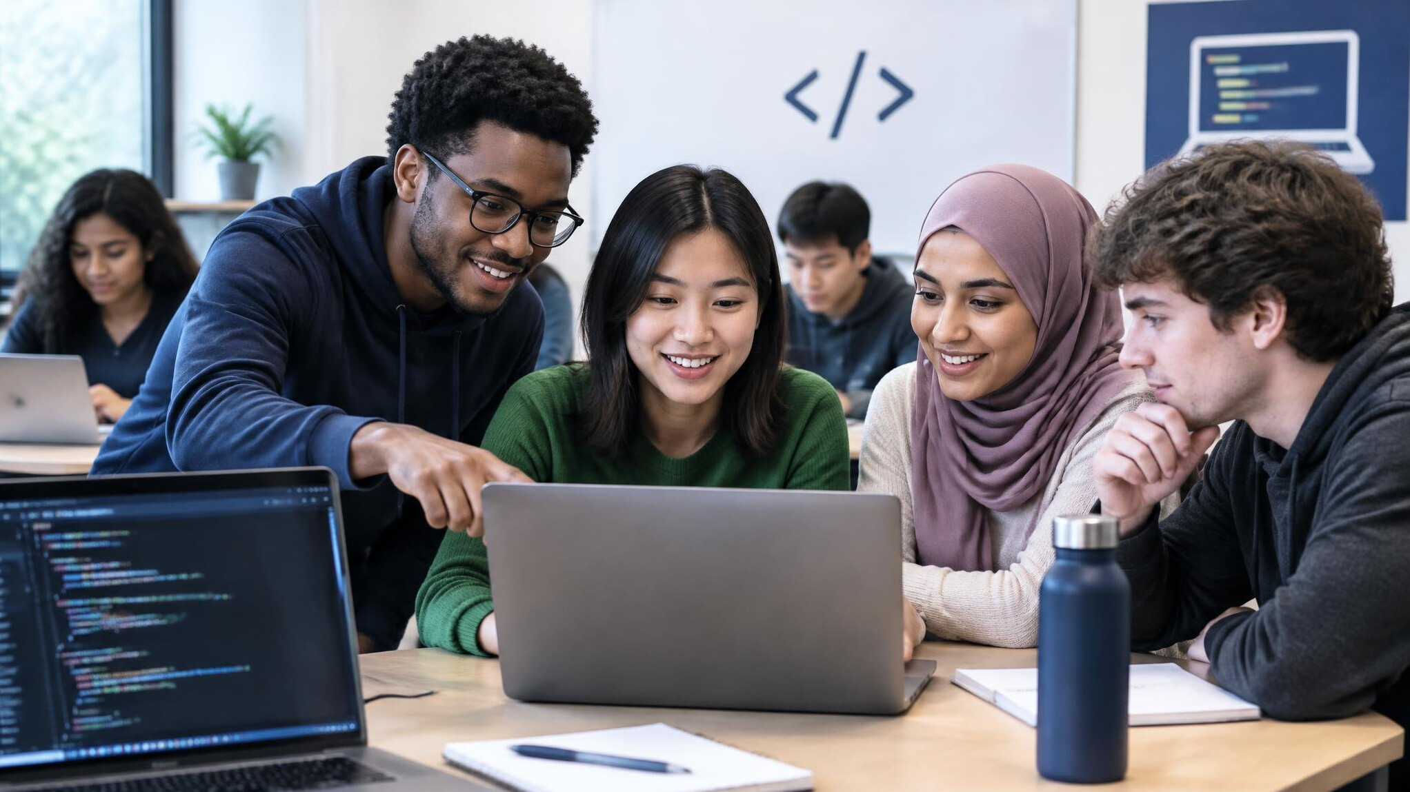 programming beginners in class